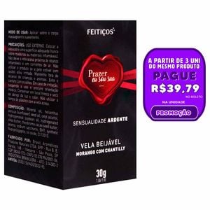 Vela Beijável Sensualidade Ardente 30g Feitiços