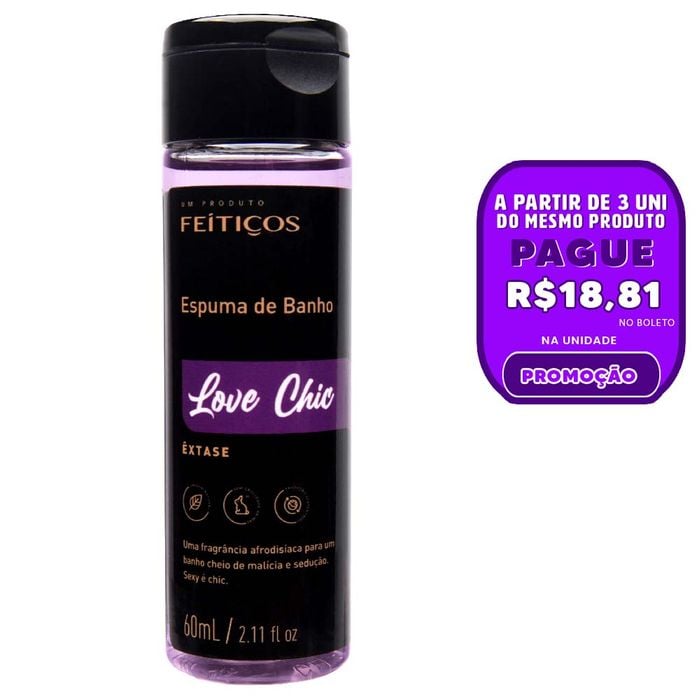 Espuma De Banho Love Chic êxtase 60ml Feitiços