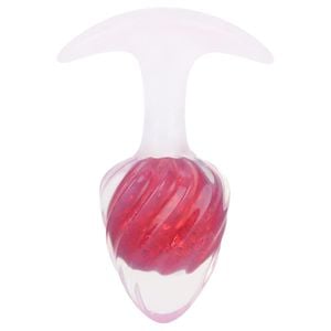 Plug Anal M Twister Esfera Vidro 9,4 X 6,5cm Vipmix