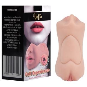 Masturbador Boca Vagina E ânus Em Silicone Yaffa