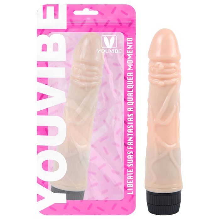 Pênis Vibrador 20 X 4cm Multivelocidade Youvibe Vipmix