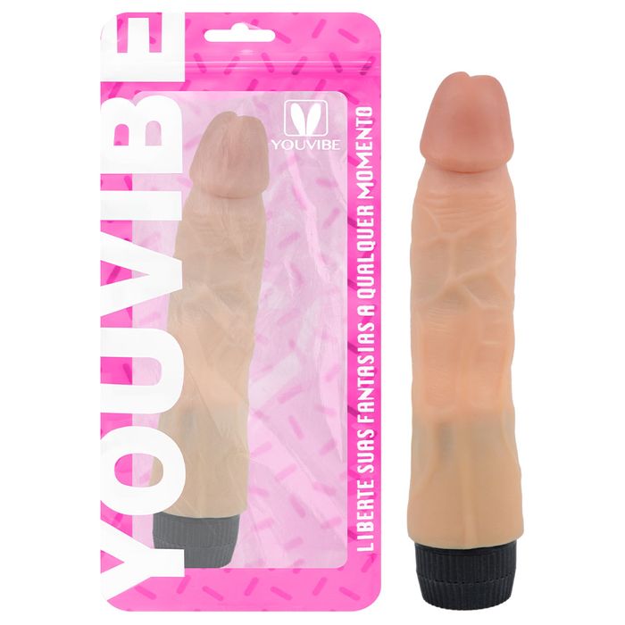 Pênis Realístico 18,6 X 4cm Vibro Multivelocidade Vipmix