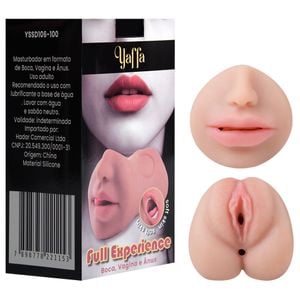 Masturbador Boca Vagina E ânus Em Silicone Yaffa