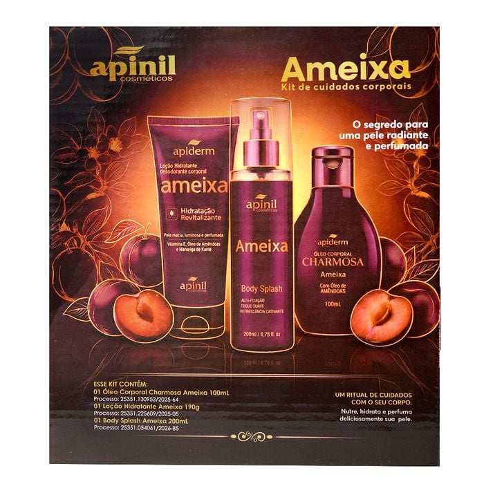 Kit Ameixa Ritual De Cuidados 03 Itens Apinil