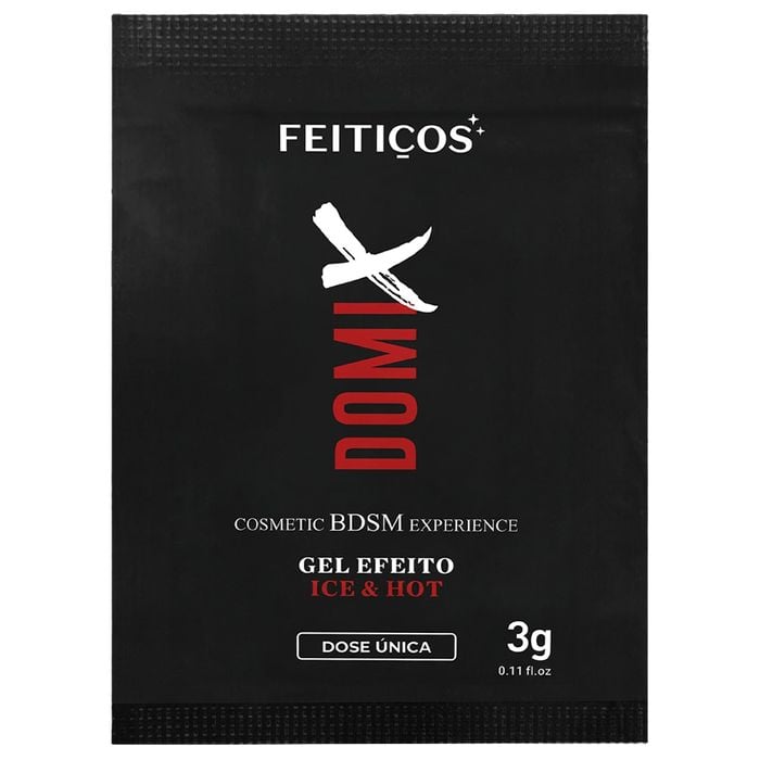 Sachê Domix Gel Adestramento Ice Hot Bdsm 3g Feitiços