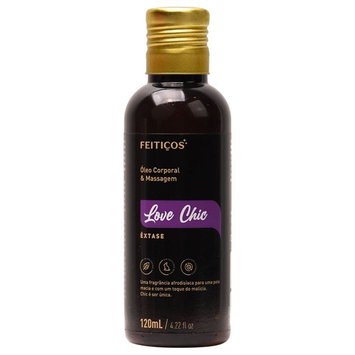 óleo Corporal Massagem Love Chic êxtase 120ml Feitiços