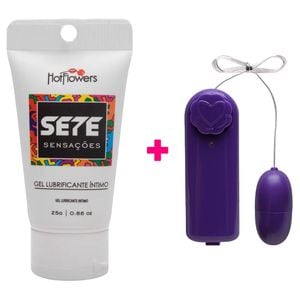 Dupla Sete Sensações Com Vibrador Bullet Roxo
