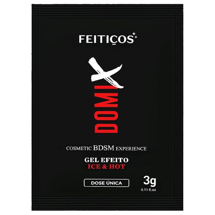 Sachê Domix Gel Adestramento Ice Hot Bdsm 3g Feitiços