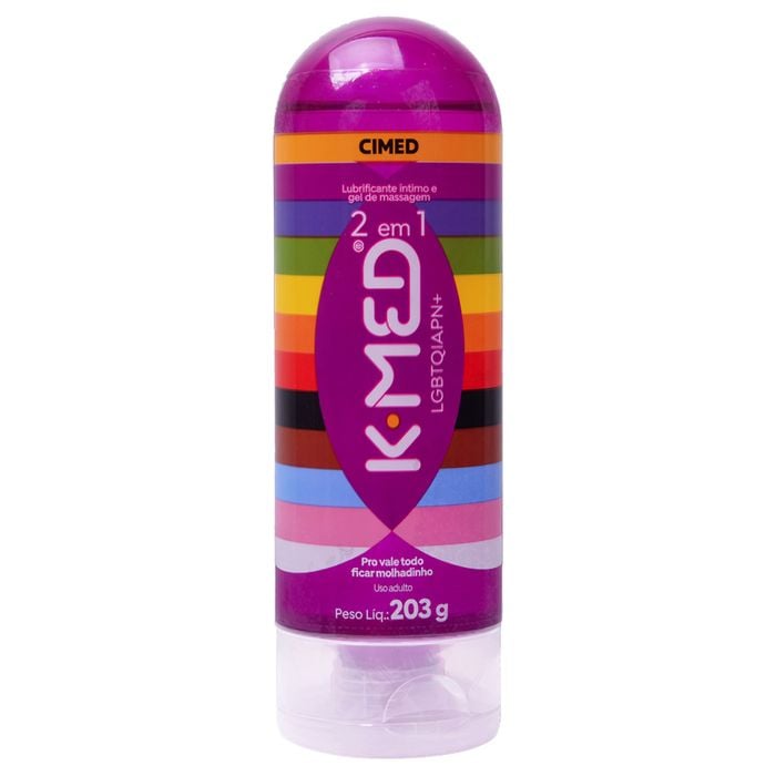 K-med Lgbtqia+ 2 Em 1 Lubrificante íntimo 203g Cimed