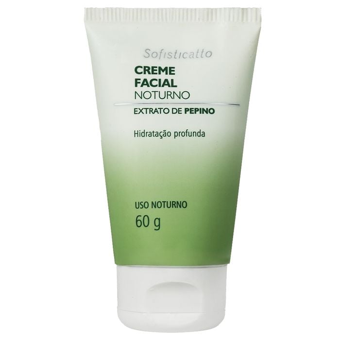 Creme Facial Noturno Com Pepino 60g Sofisticatto