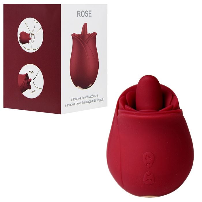 Vibrador De Clitóris Com Língua Rosa 3 Sexy Import