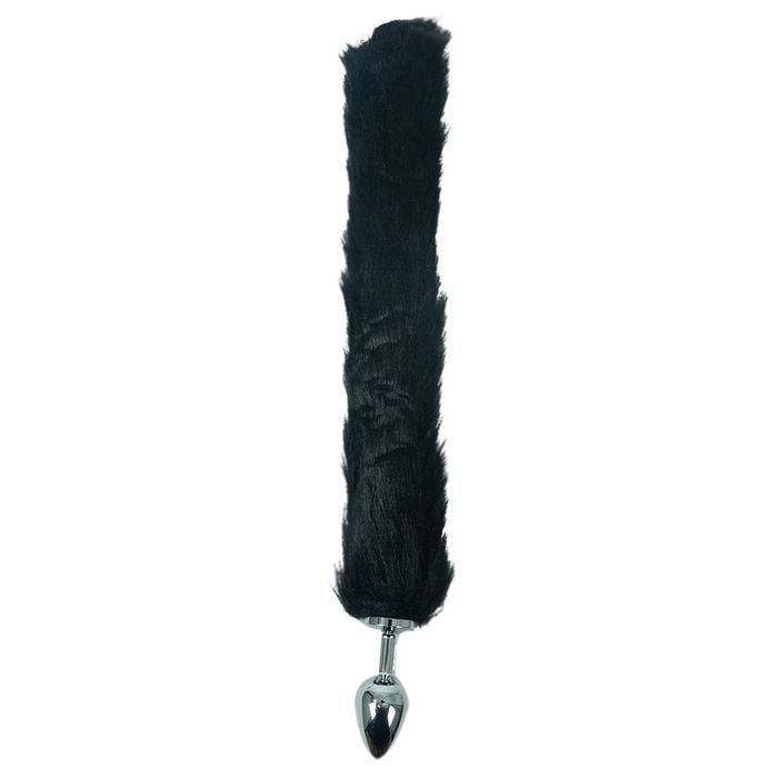 Plug Anal Rabo Raposa Preto 40cm Sexy Import