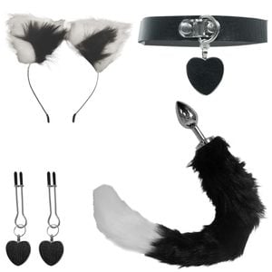 Kit Raposa Tiara Gargantilha Sexy Import