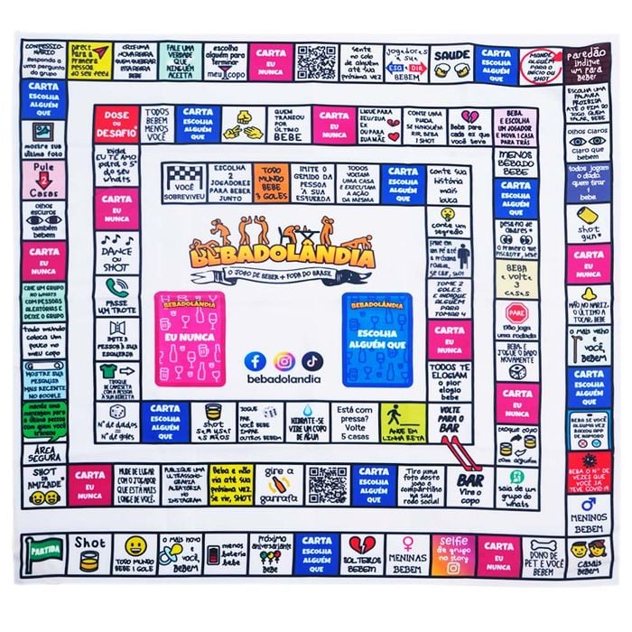 Jogo Bebadolândia Tabuleiro Diversão Ao Cubo