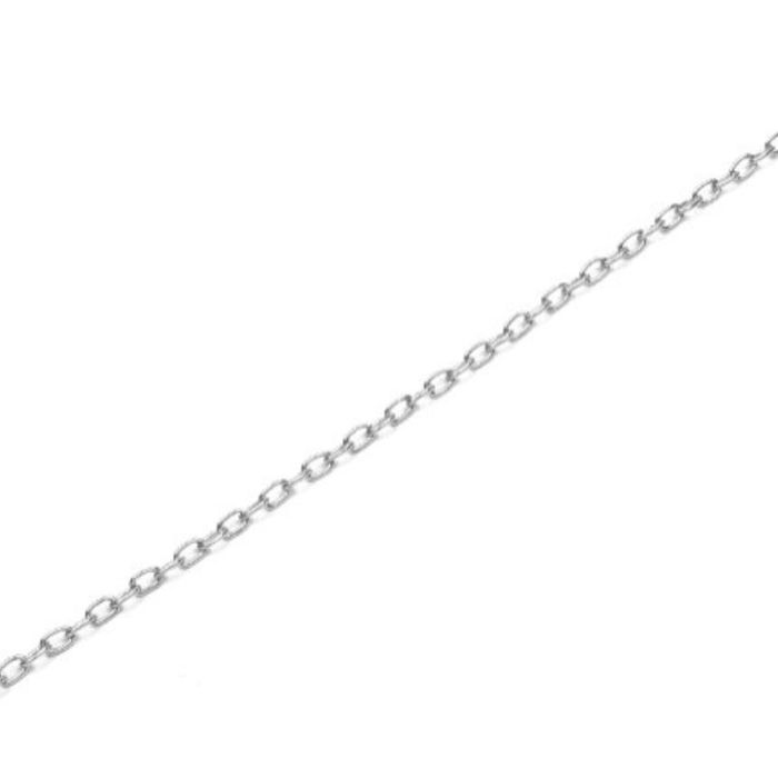 Corrente 0.70 mm Cadeado Elo Comprido- Banho Niquel  - 25 metros