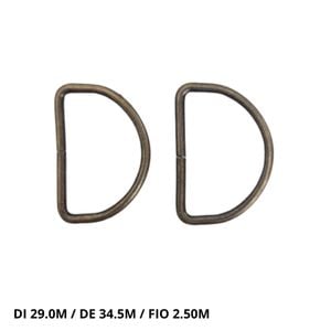 MEIA ARGOLA DI 29.0MM DE 34.5MM / FIO 2.50MM  FERRO