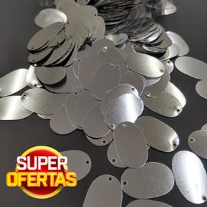 CHAPA OVAL GRANDE COM FURO 1 MIL EM ALUMÍNIO