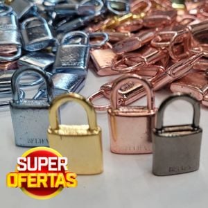 PINGENTE CADEADO BELIEVE FUNDIÇÃO pacote c/ 20 peças 