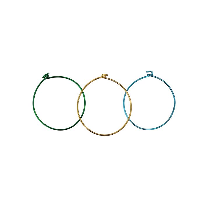 PULSEIRA DE GANCHO LISA EM ALUMÍNIO 1 DUZIA 