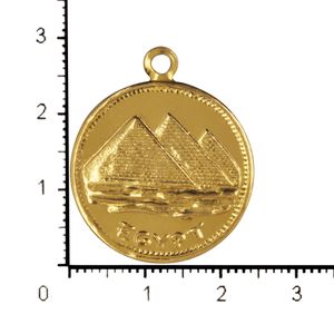 Medalha Pirâmide Média 25mm - Pacote 1.000 peças