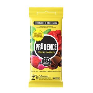 Preservativo Mix Cores E Sabores 12 Unidades Prudence