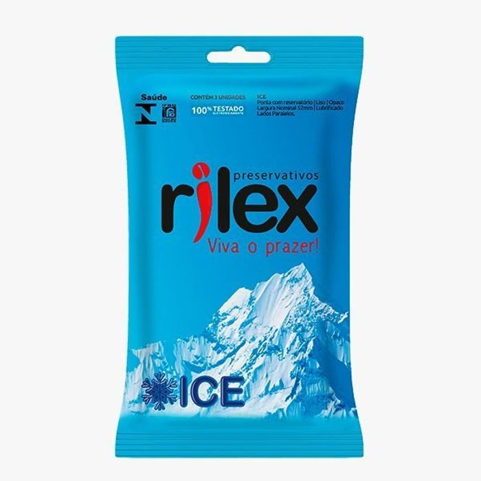 Preservativo Ice Com 3 Unidades Rilex