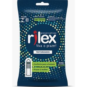 Preservativo Texturizado Com 3 Unidades Rilex