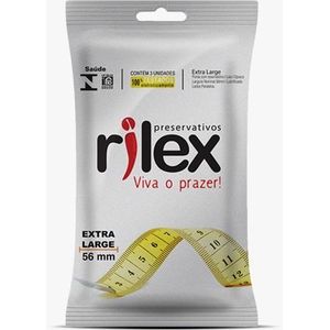 Preservativo Extra Large Com 3 Unidades Rilex