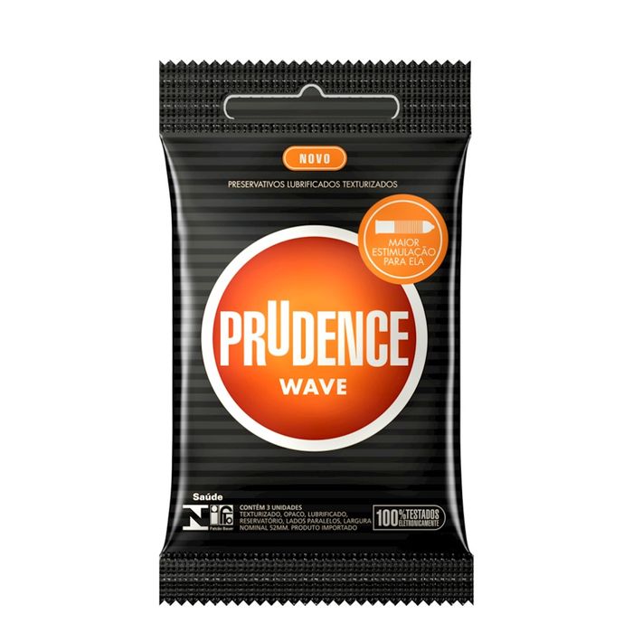 Preservativo Wave Com 3 Unidades Prudence 
