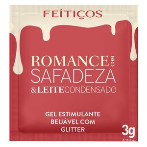 Sachê Romance Com Safadeza Gel Beijável Glitter 03gr  Feitiços