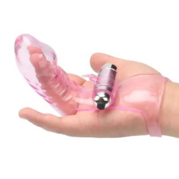 Capa De Dedos Com Vibrador Em Silicone