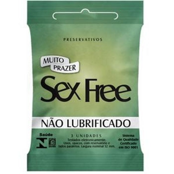 Preservativo Não Lubrificado Com 3 Unidades Sex Free
