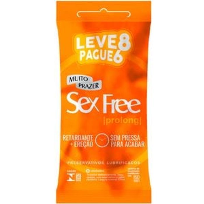 Preservativo Prolong Com 6 Unidades Sex Free