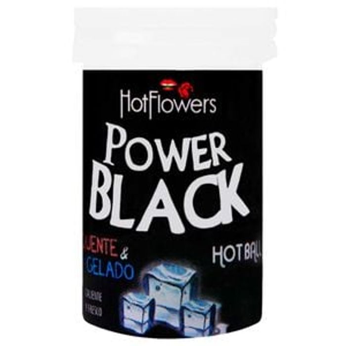 Bolinha Beijável Power Black 02 Unidades Hot Flowers