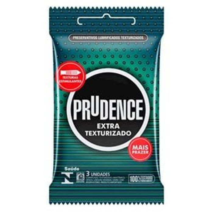 Preservativo Extra Texturizado Com 3 Unidades Prudence