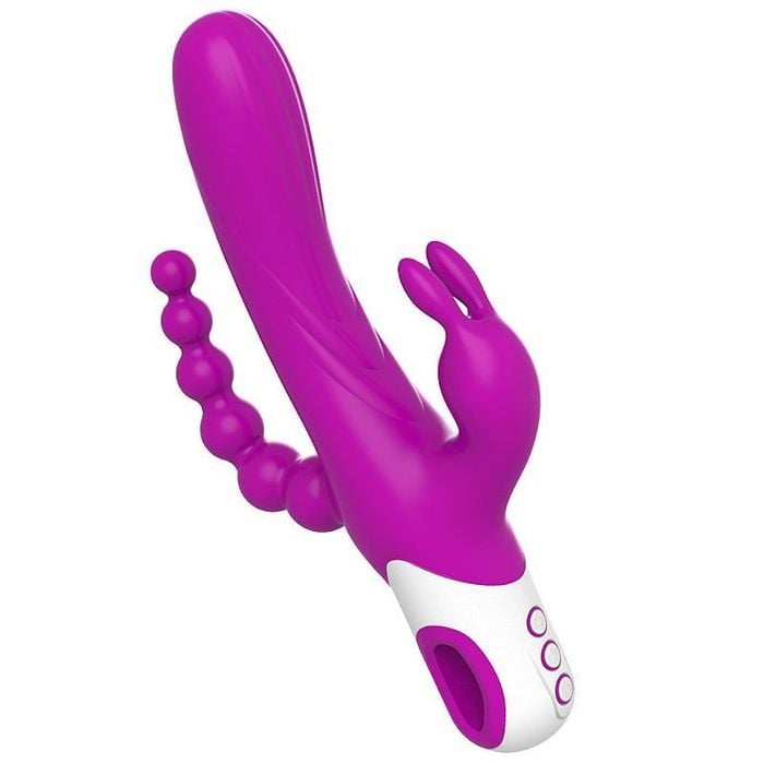 Vibrador De Ponto G E Clitóris  Com Triplo Estimulo- Eden - Si