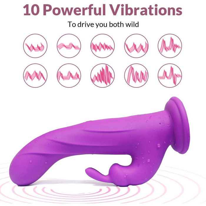 Dildo Com 10 Modos De Vibração Rotação E Ventosa