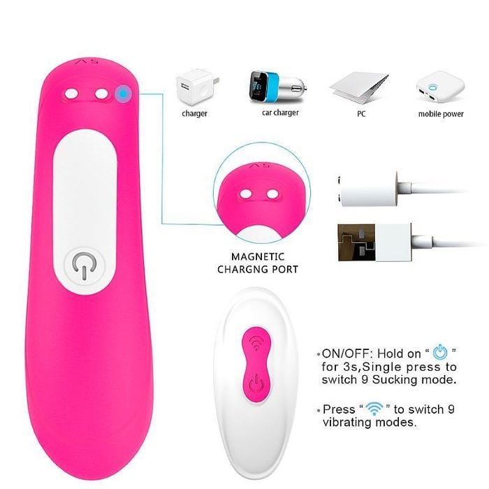 Vibrador De Casal Com 9 Modos De Vibração E Controle Wireless 