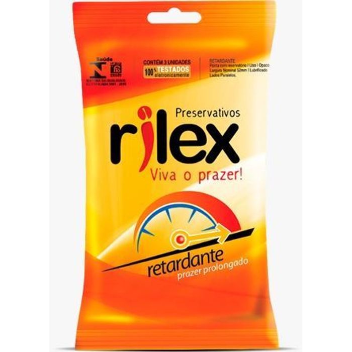 Preservativo Retardante Com 3 Unidades Rilex