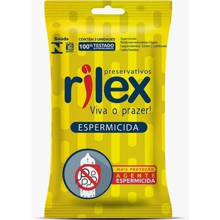 Preservativo Espermicida Com 3 Unidades Rilex