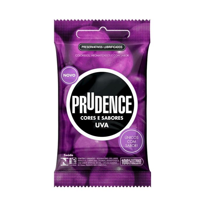 Preservativo Uva Com 3 Unidades Prudence