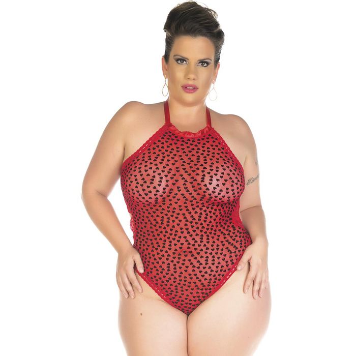 Body Sensual Plus Size Romântico Pimenta Sexy