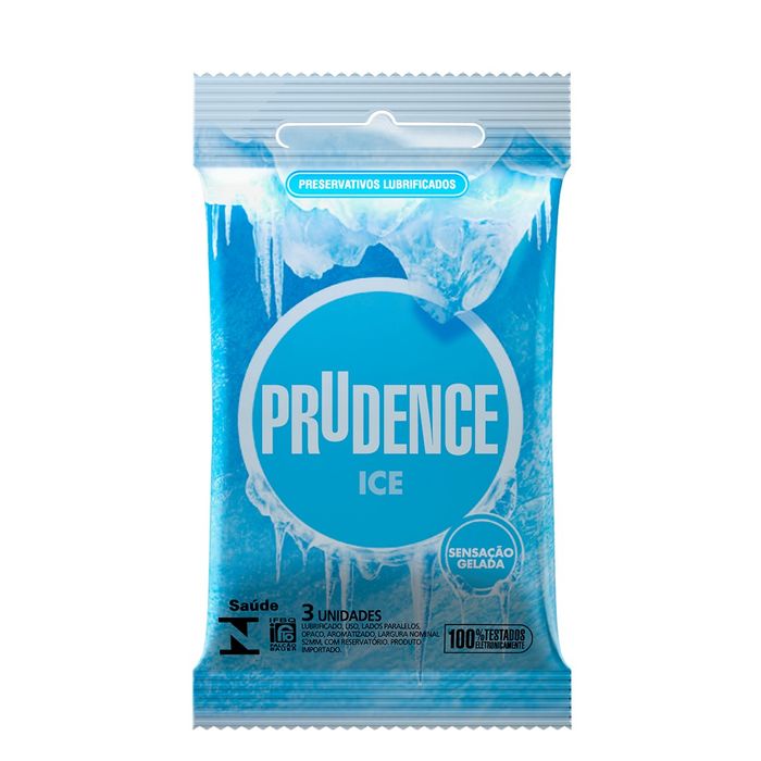 Preservativo Ice Com 3 Unidades Prudence 
