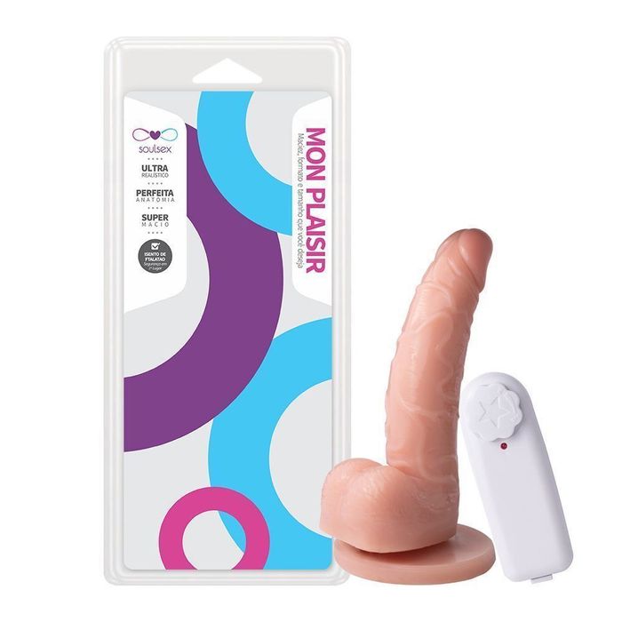 Prótese Vibrador Externo Ventosa 12,5 X 3cm Soulsex