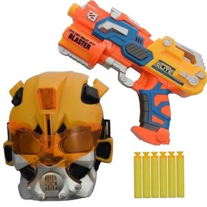 Arma Lançador Pistola Máscara Protetora Robocop Ultra Mira