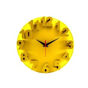 Relógio Parede Redondo Delta Master Amarelo