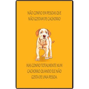 Quadro Placa Decorativa Cachorro Amarelo