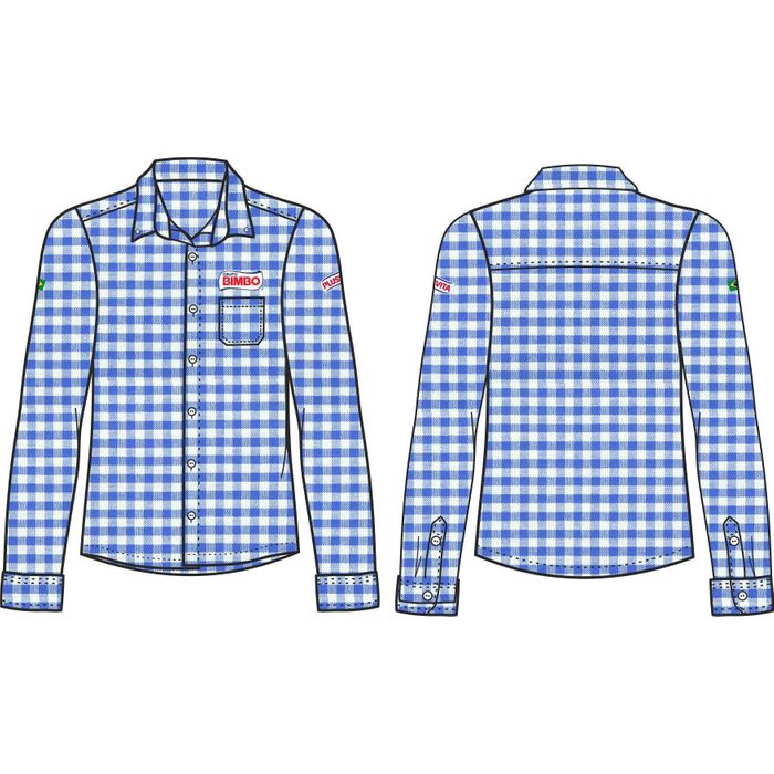 Camisa Social Masc Ml Xadrez Vendedor Plusvita Bimbo