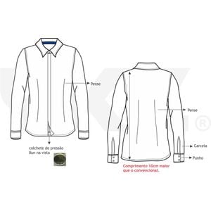 Camisa Social Fem Ml Expedição/ Adm / Produção 2020 Bimbo 