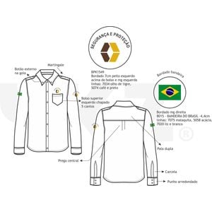 Camisa Social Masc Ml Segurança Patrimonial Bimbo 